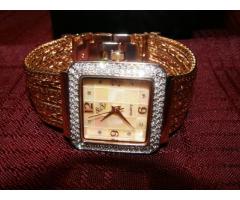 Stunning 14 K Rose Gold Technibond Bracelet Watch